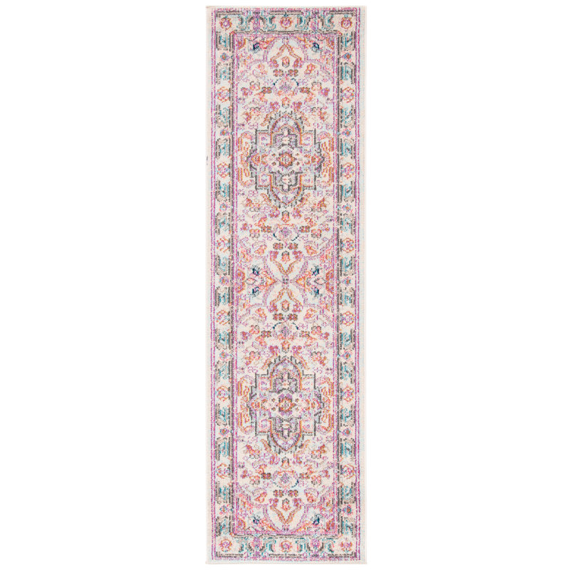 Felty Oriental Pink Area Rug, Runner 2'3" x 8'