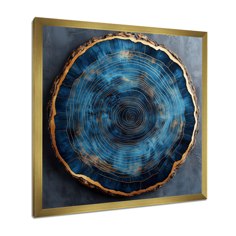«Grachan Blue Forest Of Wood Slide Collage II», art mural forêt, H 30 po x l 30 po, Reproduction encadrée d'une seule photo