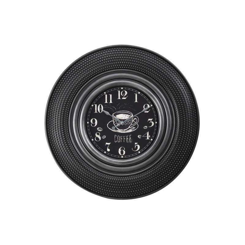 Clocks, 20" Round, Charcoal Grey, Transitional