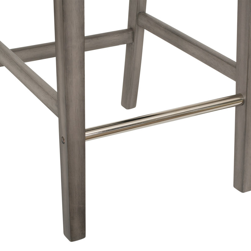 Tabouret de bar et de comptoir rembourré Idleman, Brun charbon, Tabouret de bar (siège d'une hauteur de 31 po)
