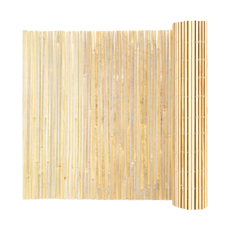 Clôture en lattes de bambou naturel, H 6 pi x L 13 pi