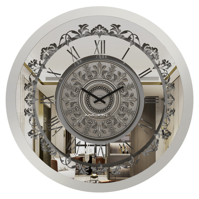 Teasley Wall Clock, Silver