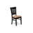 5-Piece Modern Dining Table Set Consists of a Dinner Table and 4 Linen Fabric Kitchen Dining Chairs with Slatted Back - Black Finish-2110310226-2110310230-2110310229