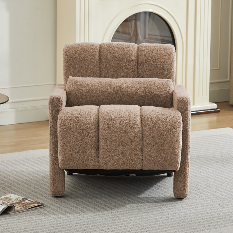 Jakeim 28‘’ Upholstered Accent Chair with Arm, Tan