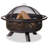 Joy by Endless Summer, 30" Oil Rubbed Bronze Wood Burning Outdoor Firebowl with Geometric Design