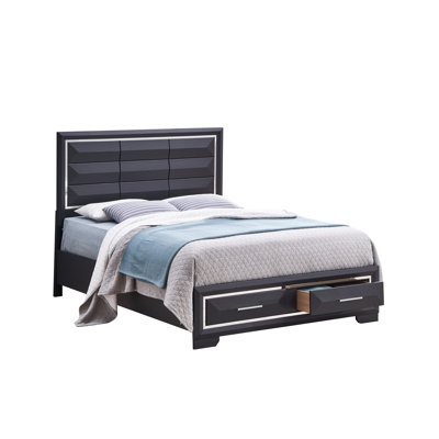 Liverpool Queen Box Spring Bed, Black