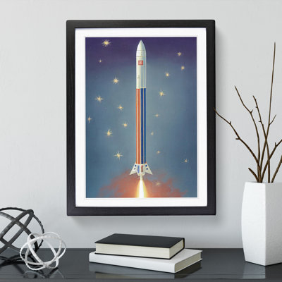 An Amazing Spaceship Rocket 1 Piece Single Picture Frame Painting