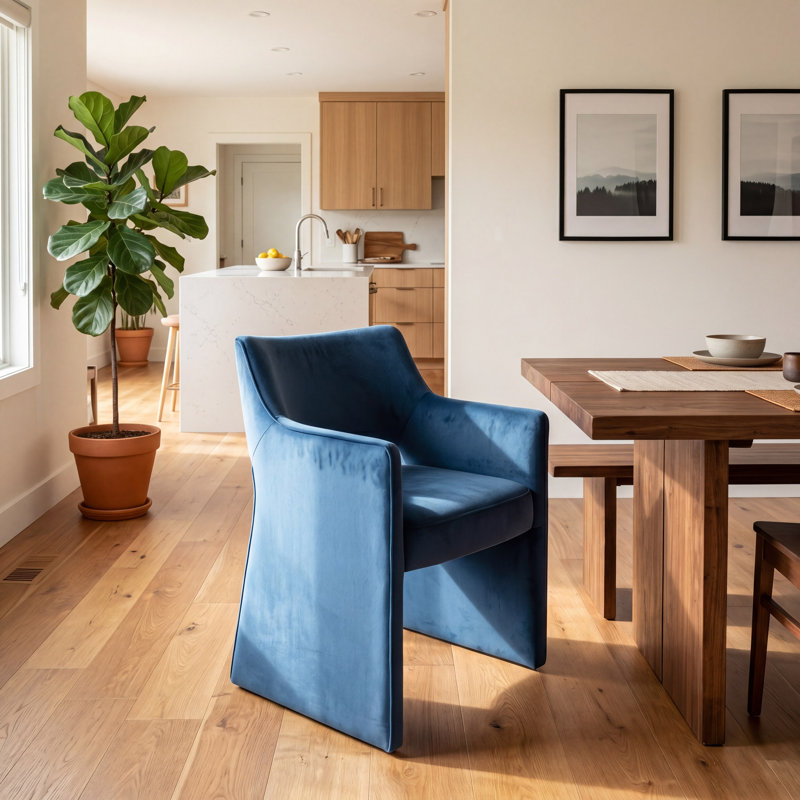 Chaises de salle à manger rembourrées modernes avec accoudoirs pour la cuisine, la salle à manger ou le bureau à domicile