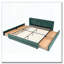 Structure de lit tapissier en chenille avec tissu épais avec tiroir de rangement-45064847