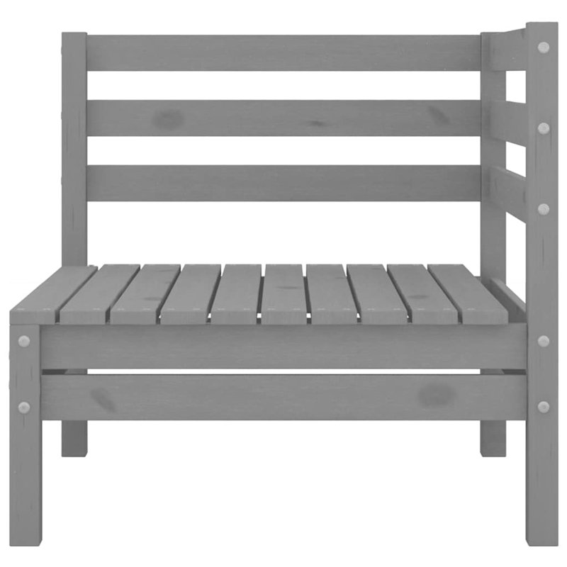 Canapé de patio carré en pin de 25 po Samay, Blanc