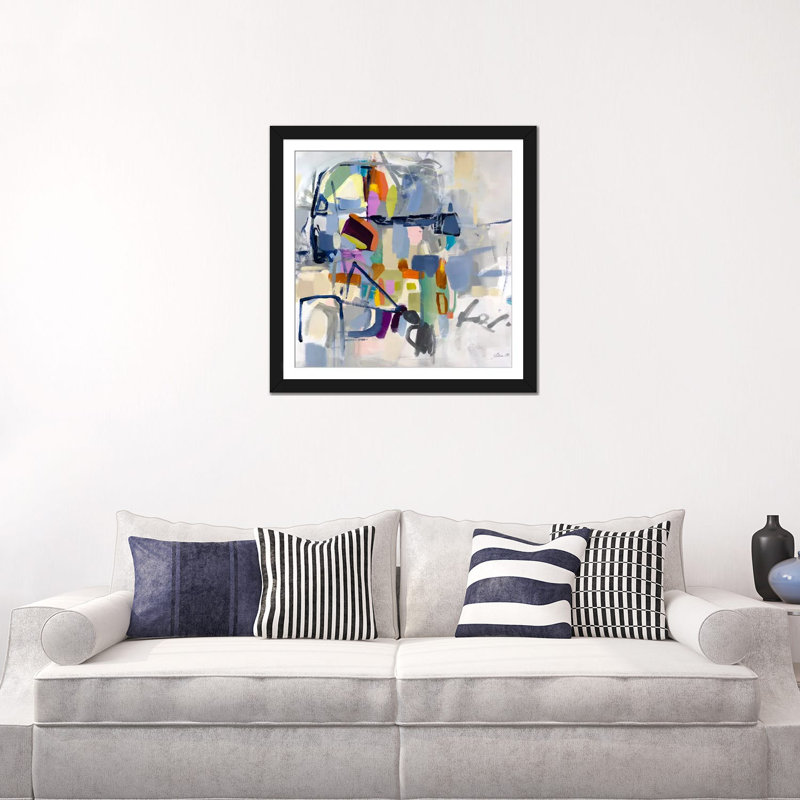 «Head Games», impression sur toile, H 24 po x l 24 po x P 1 po, Papier d'art encadré noir, Blanc