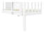 Lit double superposé au-dessus d'un lit double avec échelle pour chambre à coucher, mobilier de chambre d'amis - blanc