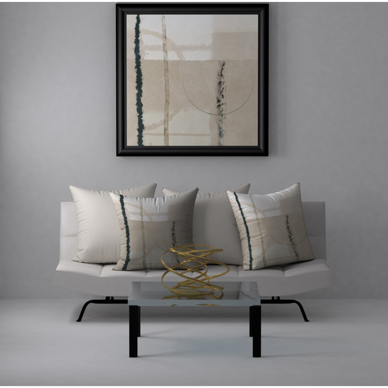 Abstract Throw Pillow, 18" H x 18" W