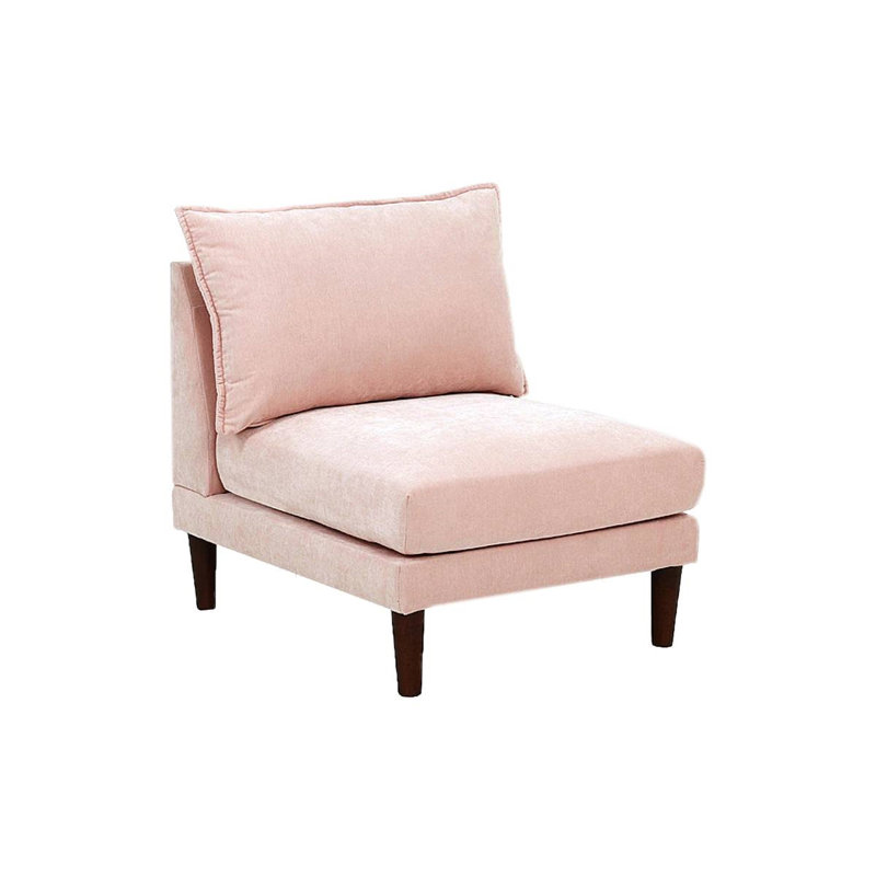 Fauteuil de chambre l 27 po Kaiayyi, Microfibre rosée