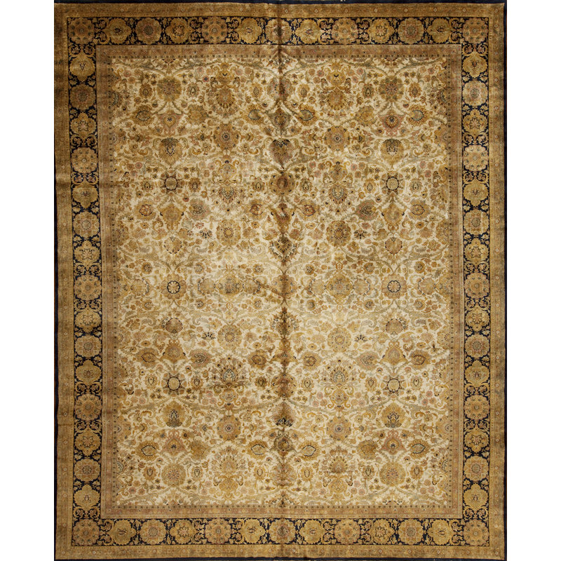 Golden Age Hand Knotted Wool Area Rug, Rectangle 6' x 9'