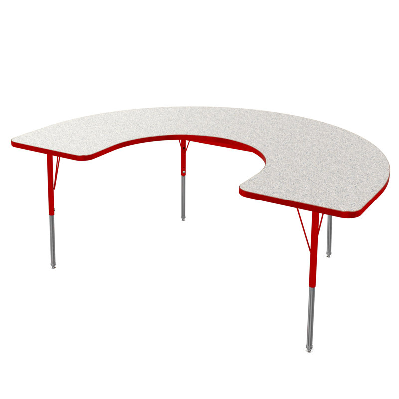 Table d'activité à hauteur réglable MG, Noir, H 30 po x L 72 po x l 48 po, Érable fusion