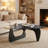16.5'' H Modern Triangle Glass Coffee Table with Solid Wood Base-260954003-238653677