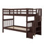 Lit superposé d'escalier avec rangement et garde-corps pour chambre à coucher, dortoir-420511242