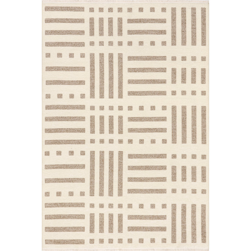 Mina Modern Stripes Reversible Machine Washable Area Rug, Rectangle 5' x 8'