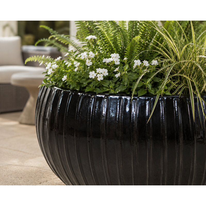Bol Cirque 40 po - Noir satiné, 19.5" H x 40" W x 40" D