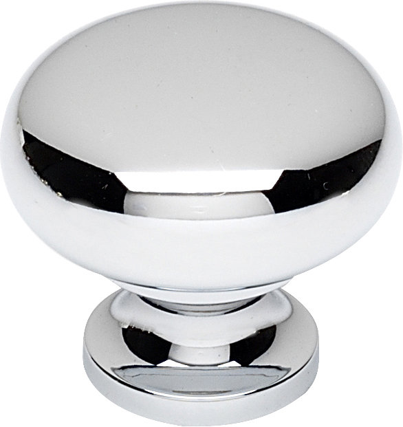 Mushroom Knob, Polished Chrome