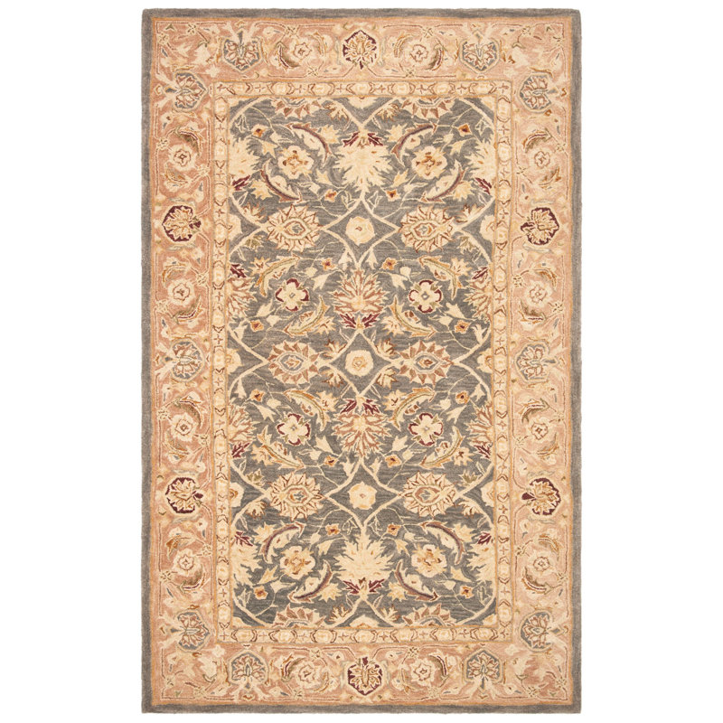 Tapis en laine touffeté à la main Brunos, Rectangle 9 pi x 12 pi