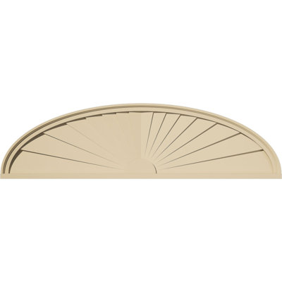 Elliptical Signature Urethane Pediment, Primed Tan