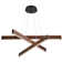 3-Light Wooden Linear Pendant Light Suitable for Living Room Dining Room Kitchen Island Walnut Color 3000K is Dimmable