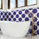 Argile Star with Cross 7 In. X 14 In. Porcelain Floor And Wall Tile Kit