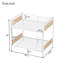 Lit superposé simple TG au-dessus de simple TG, lits superposés détachables industriels avec garde-corps pour adolescents, blanc