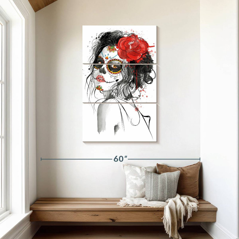 Lelend Dia De Los Muertos Beauté, H 45 po x l 28 po