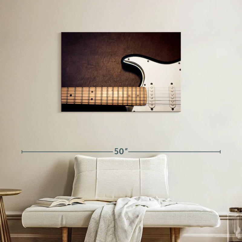 Guitare électrique blanche Abarca, H 24 po x l 36 po