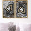 Oliver Gal Noir AdoreGeo Ensemble Abstract - Framed Acrylic Glass Wall Art-510688918-530458048