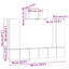 TV Cabinet Set 7 Pcs 180 X 30 X 120 Cm Engineered Wood-1422436946