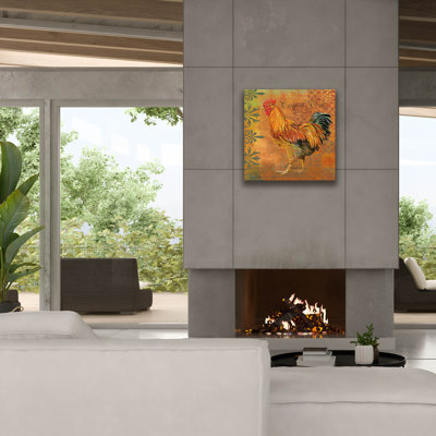 «Coq Motifs 2» par Art Licensing Studio, art mural sur toile