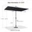 Parasol gris 72 po x 108 po-1888084586