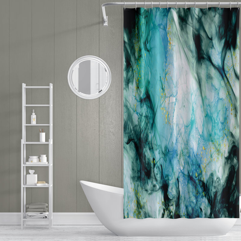 Rideau de douche simple Boyuan, H 72 po x l 70 po