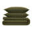 Nena 100% Linen Standard Solid Colour Quilt Set-2017077851-2017077841