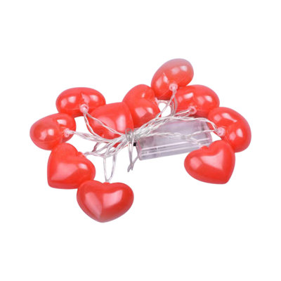 Red Colored Lights String Chinese Valentine's Day Birthday Proposal Girly Heart Room Surrounding Feeling Decoration