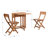 Volpe 2 - Person Wood Patio Dining Set with Rectangular Table