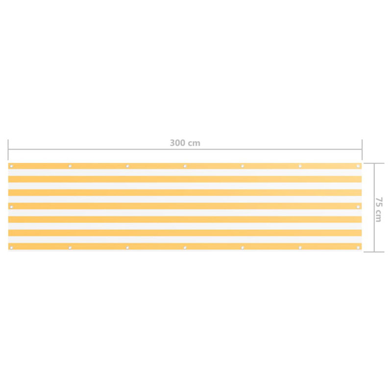 Florus 0.75m x 3m Rectangular Shade Sail, Yellow