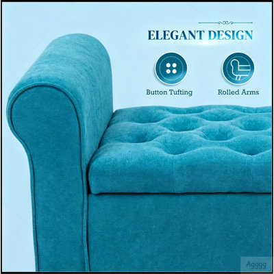 Elegant Accent Chair,Multi-Functional Ottoman,Storage Bench with Lift-Up Seat