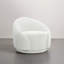 Fauteuil demi-tonneau pivotant rembourré Aunna-198877775