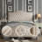 Adjustable Headboard with Fine Linen Upholstery and Button Tufting for Bedroom-797980010-797980015