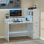 Bureau d'ordinateur blanc moderne avec 2 tiroirs