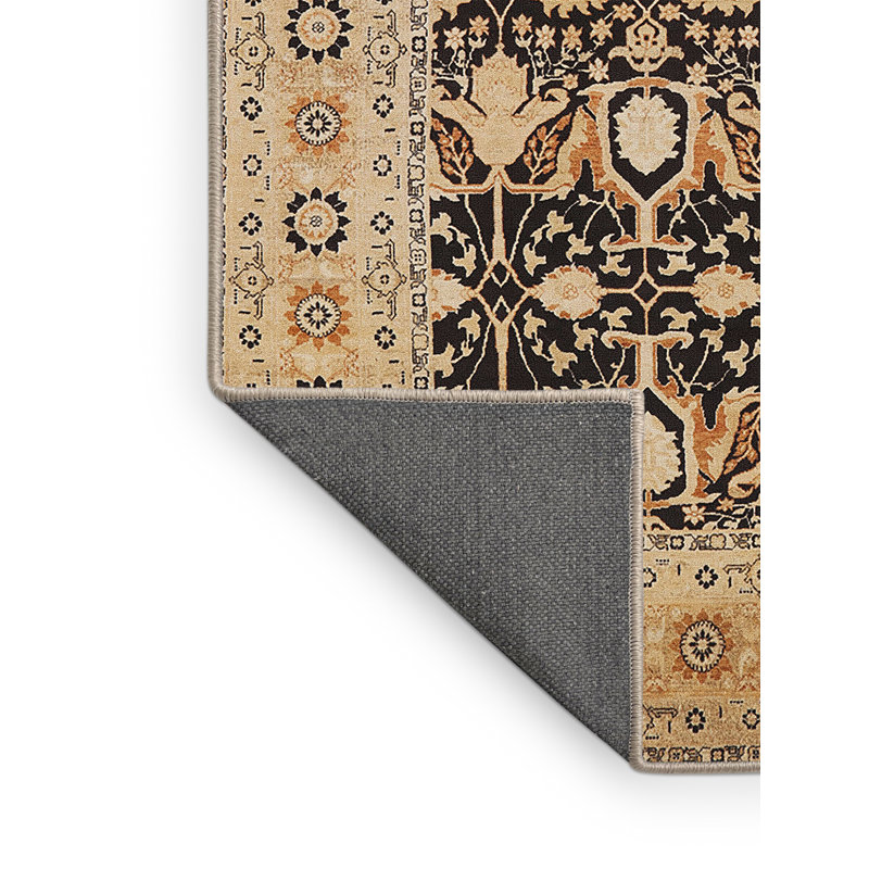 Tapis oriental beige / noir Scalli, Rectangle 8 pi x 12 pi