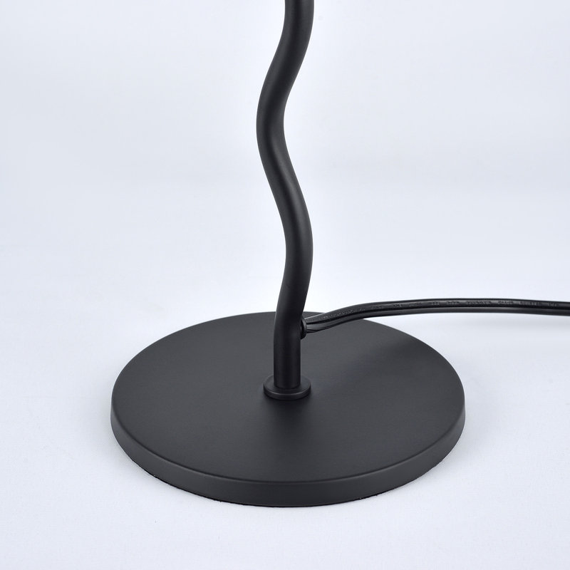 Metal Table Lamp Set with Playful White Umbrella Shade