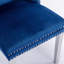 Chaise rembourrée capitonnée en velours de bois massif avec pieds en bois