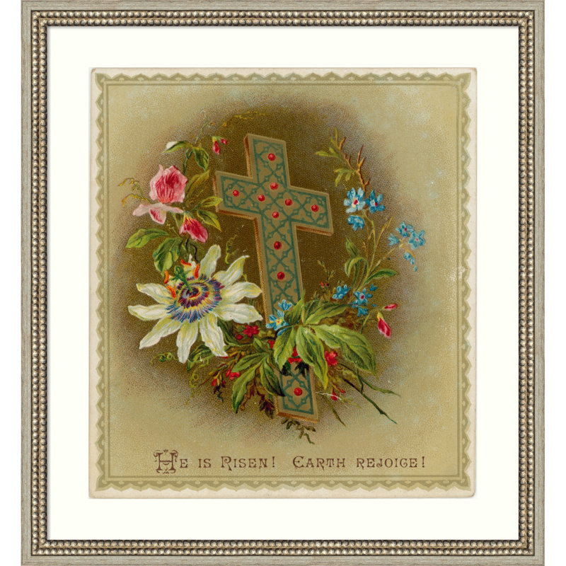 «He Is Risen» par English School, reproduction d'art sur bois encadrée