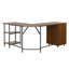 Bureau en L à deux tons avec rangement (sans les chaises de bureau) Techni Mobile